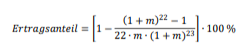 Ertragsanteil Formel für die Berechnung